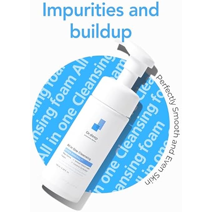 Dr.Deep ALL IN ONE CLEANSING(5.07 FL.OZ) FACIAL CLEANSER, DEEP CLEANSING FOAM,MOISTURIZING,CLEAR PORES ON OILY, DRY & SENSITIVE SKIN WITH NATURAL INGREDIENTS,MAKE UP REMOVER - Image 2